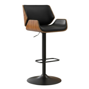 Jost Bar Stool Blk Walnut Wood Pu Black JY-1087 (8027586789465)