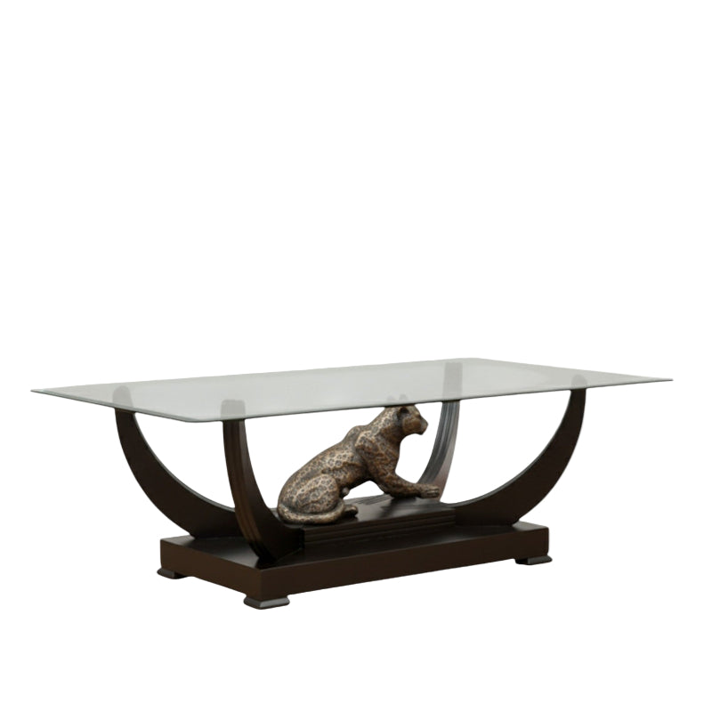 Leopard Coffee Table Glass Top