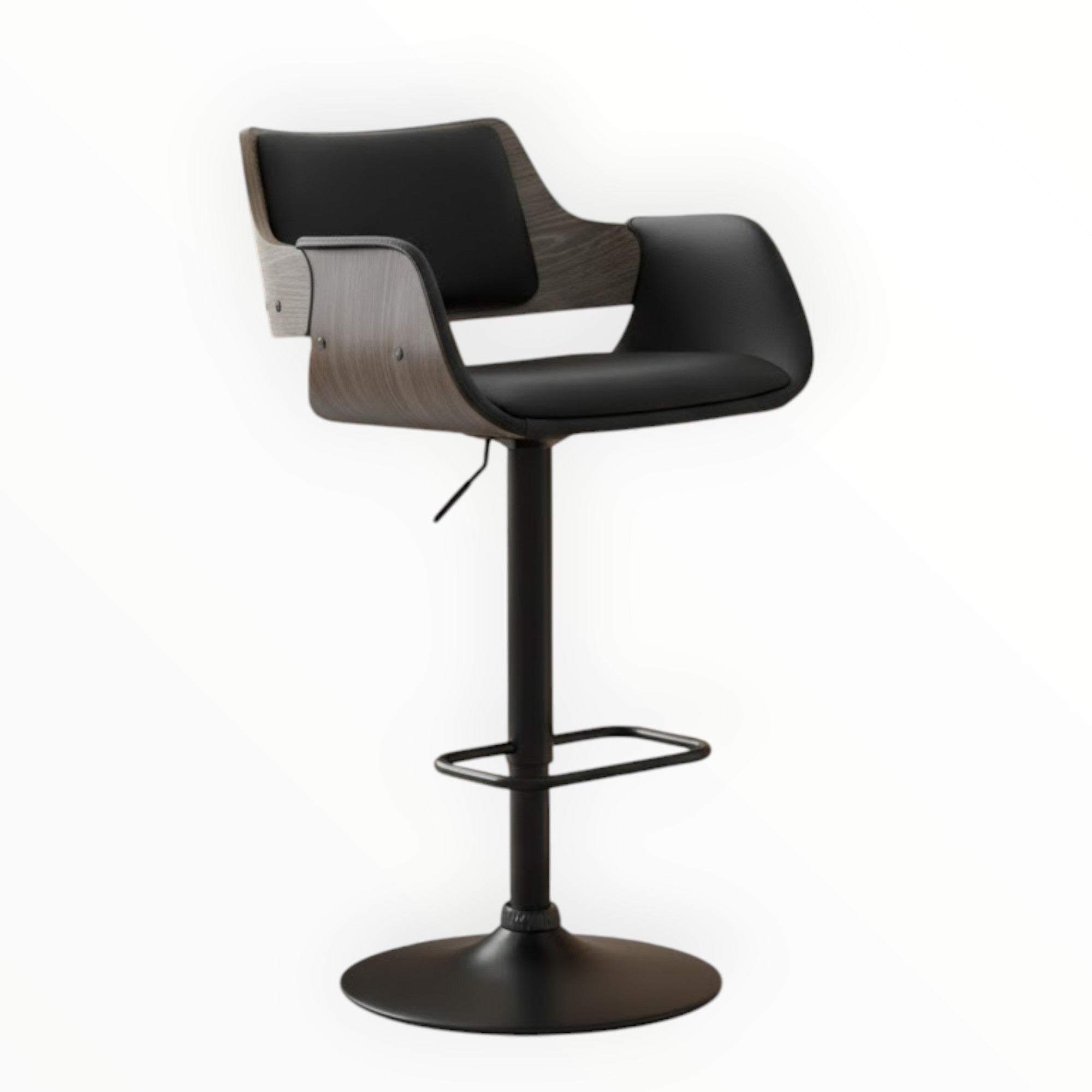 Jost Bar Stool Pu Black W/Black Matt Legs JY3060-L