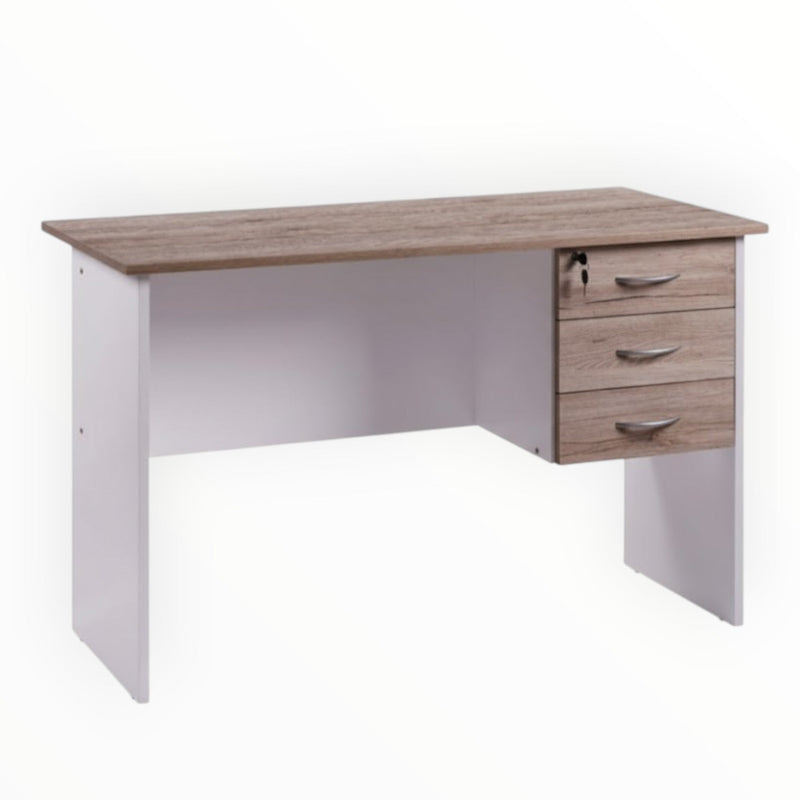 LNX Solitude 1200 Workdesk + Drawers Sanremo OakWhite TF1260