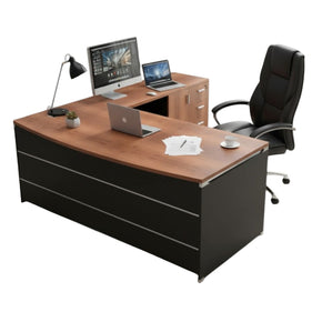 Office Desk With Credenza And Built In Drawers OZ13EX03-18