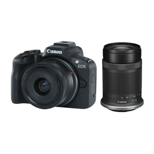 Canon EOS R50 Mirrorless Camera with 18-45mm and 55-210mm Lenses