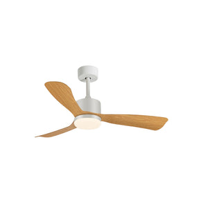 LED Ceiling Fan Light Wood White FL2302