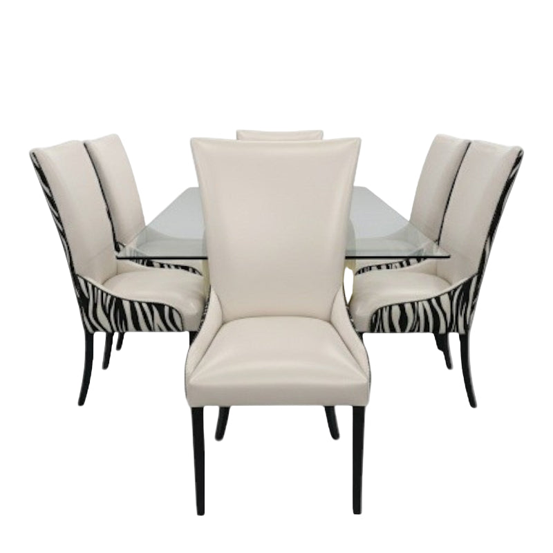 Classica Marula Glass Dining Room Set 9pc