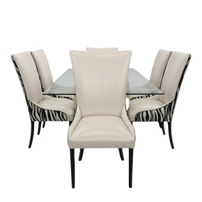 Classica Marula Glass Dining Room Set 9pc