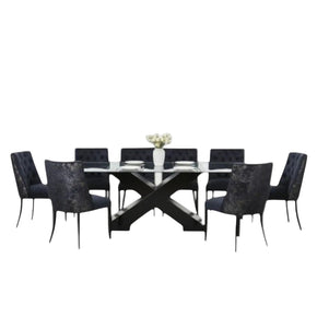 Dolce Vita Glass Dining Room 9pc