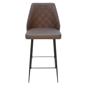 Home Nico Brown Bar Stool with Steel Legs