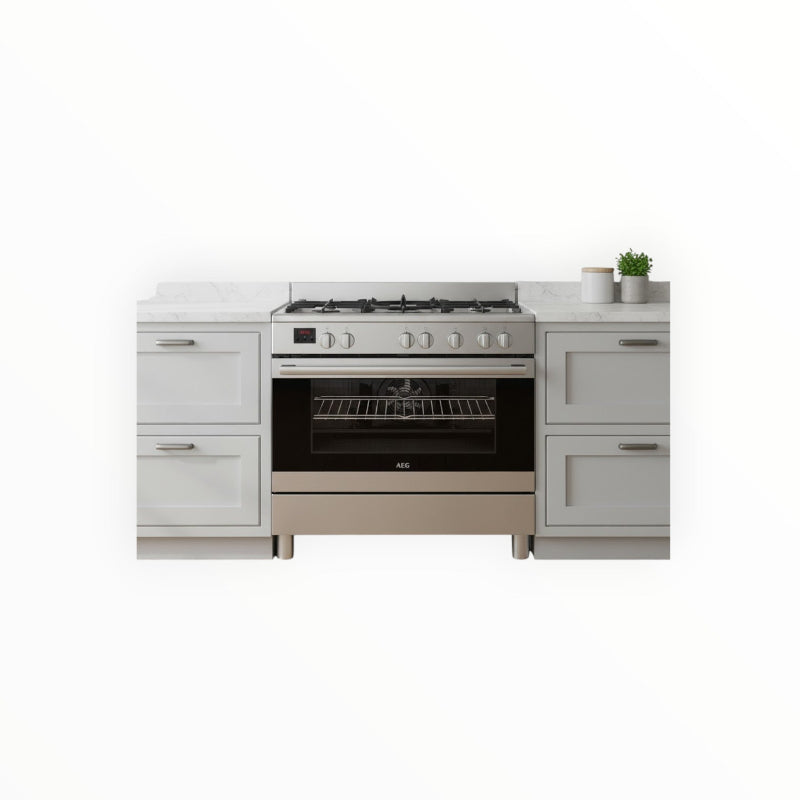 AEG 90cm Stainless Steel Gas/Gas Stove AEGZA90GS1 SS