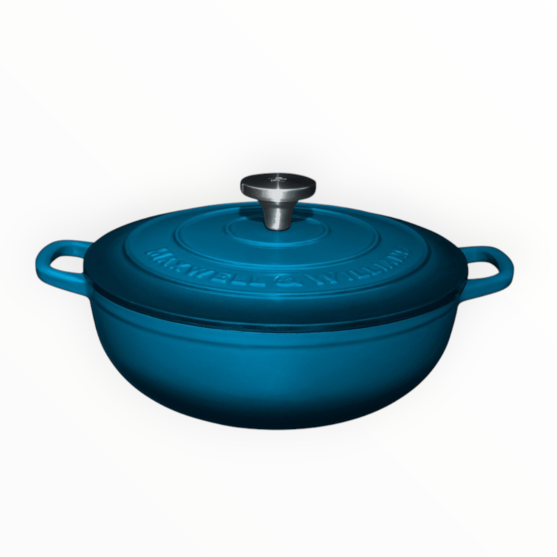 Maxwell & Williams Cast Iron Round Casserole 4L Midnight Blue SE0024