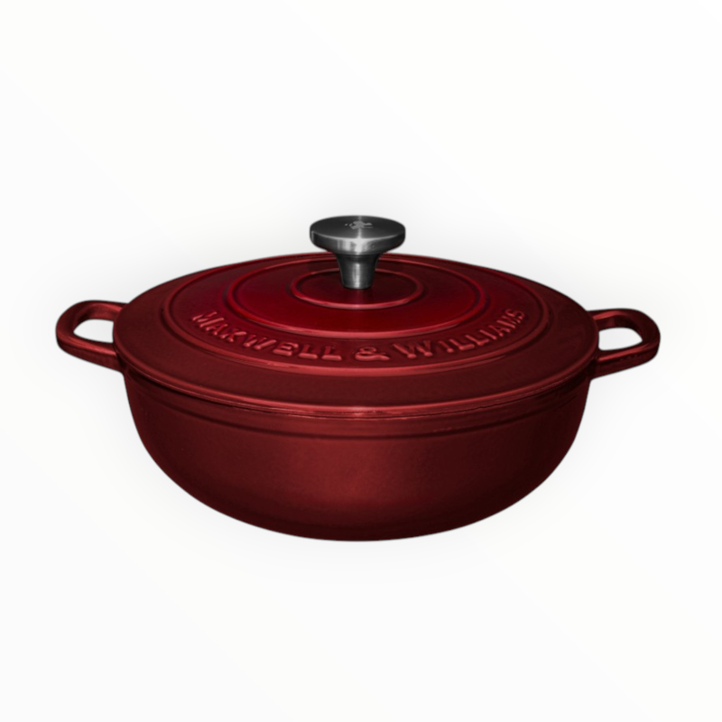 Maxwell & Williams Cast Iron Round Casserole 4L Merlot SE0036