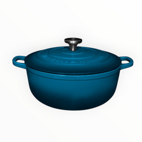 Maxwell & Williams Cast Iron Round Casserole 6.2L Midnight Blue SE0040