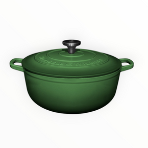 Maxwell & Williams Cast Iron Round Casserole 6.2L English Racing Green SE0041