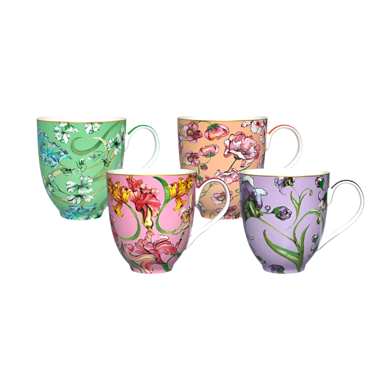 Maxwell & Williams Estelle Michaelides Mystique Coupe Mug Set Of 4 400ml HV0580