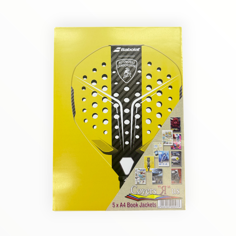 Padel A4 Book Covers Yallow Pack of 5
