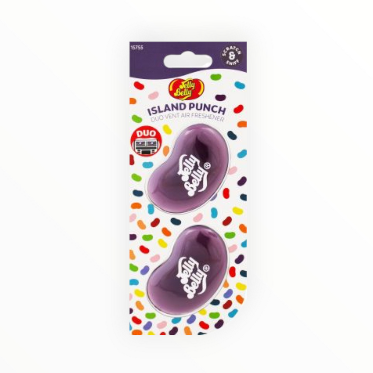 Jelly Belly 3D Duo Vent Air Freshener Island Punch 15755