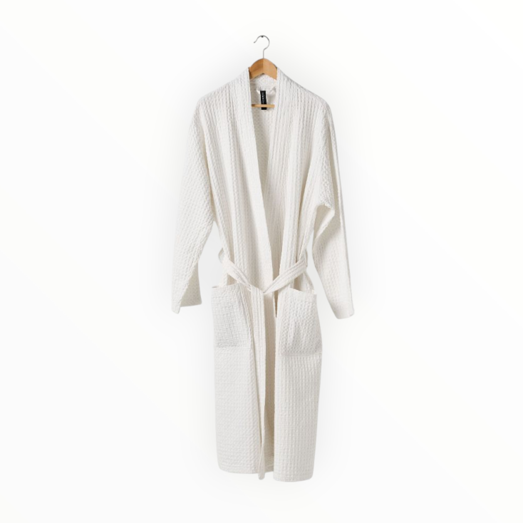Linen House Bathrobe Waffle White