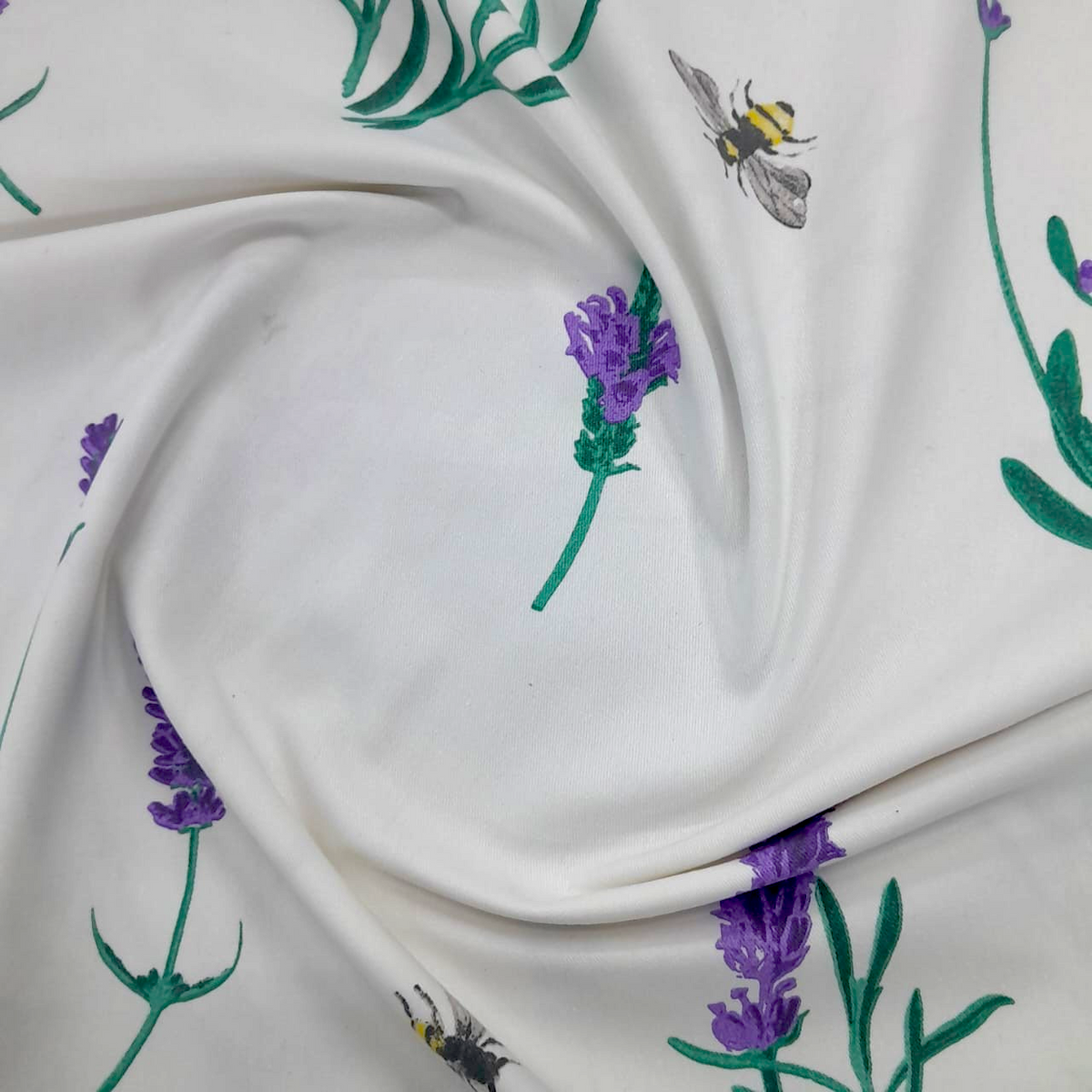 Fabric Printed Cotton  Lavender 140 cm.