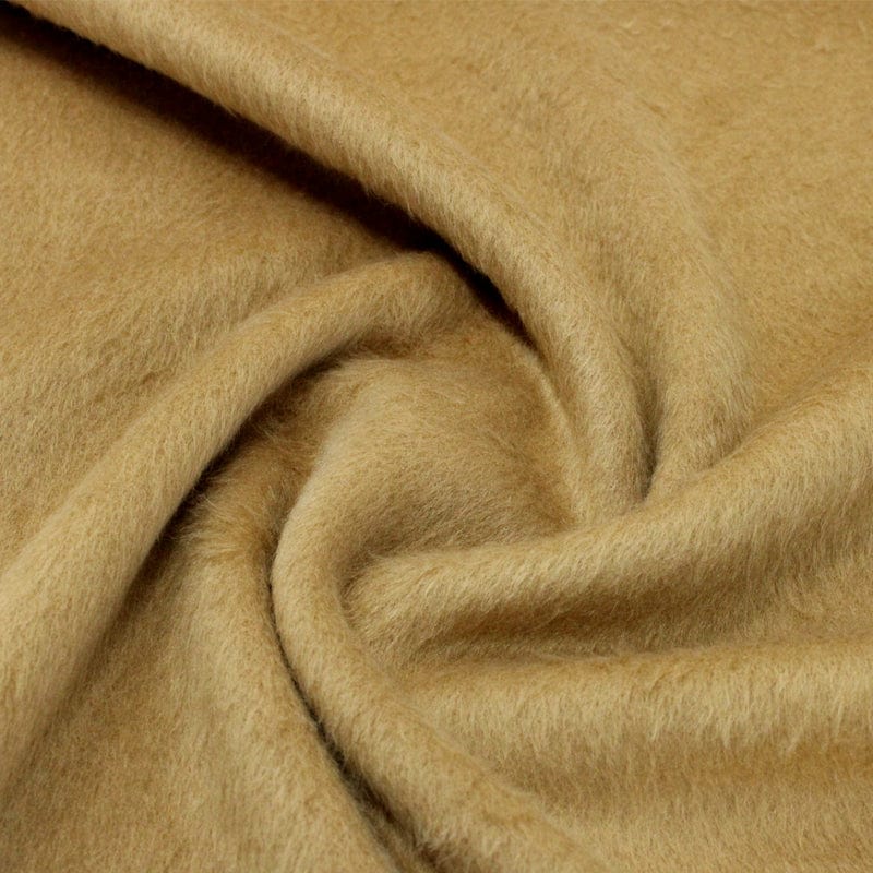 WINTER FABRIC Dress Fabrics Camel Long Hair Melton Fabric 150 cm