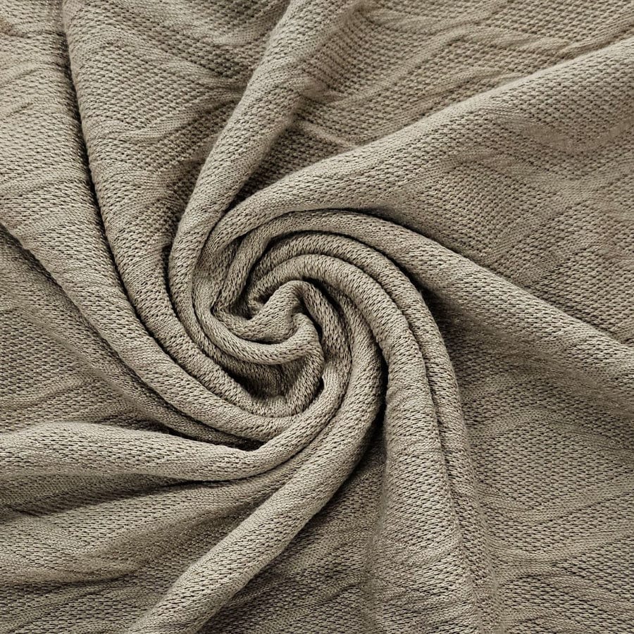 WINTER FABRIC Dress Fabrics Khaki Cable Sweater Modena 150cm (7917133463641)