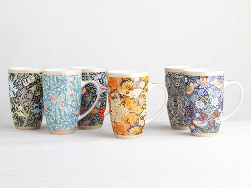 Maxwell & Williams William Morris Black Seaweed Coupe Mug 420ml WM0025