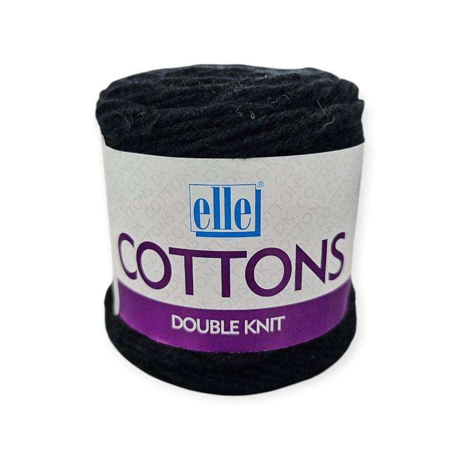 WOOL Habby Black Elle Cottons Double Knit 50g (7890692964441)
