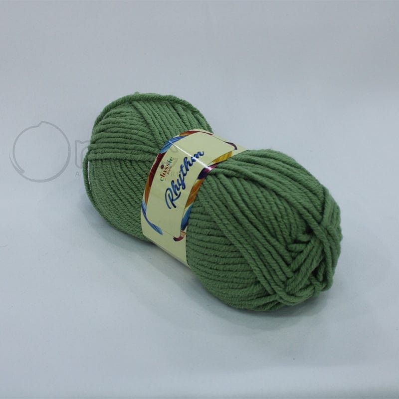 WOOL habby Olive Green Rhythm Wool 100g