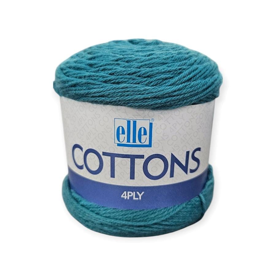 WOOL Habby Teal Elle Cottons 4ply 50g (7890386092121)