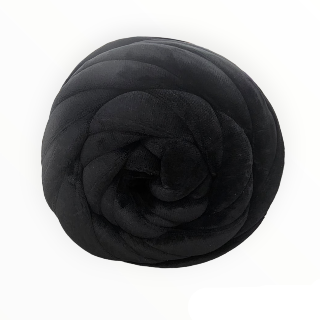 WOOL HABBY Tinkly Velvet Touch XL 1 kg Ball Black (7635291471961)
