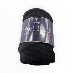 WOOL HABBY Tinkly Velvet Touch XL 1 kg Ball Black (7635291471961)