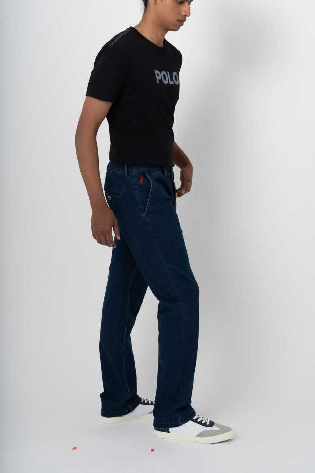 Polo Men's Quarter Slant Jeans Dark Wash