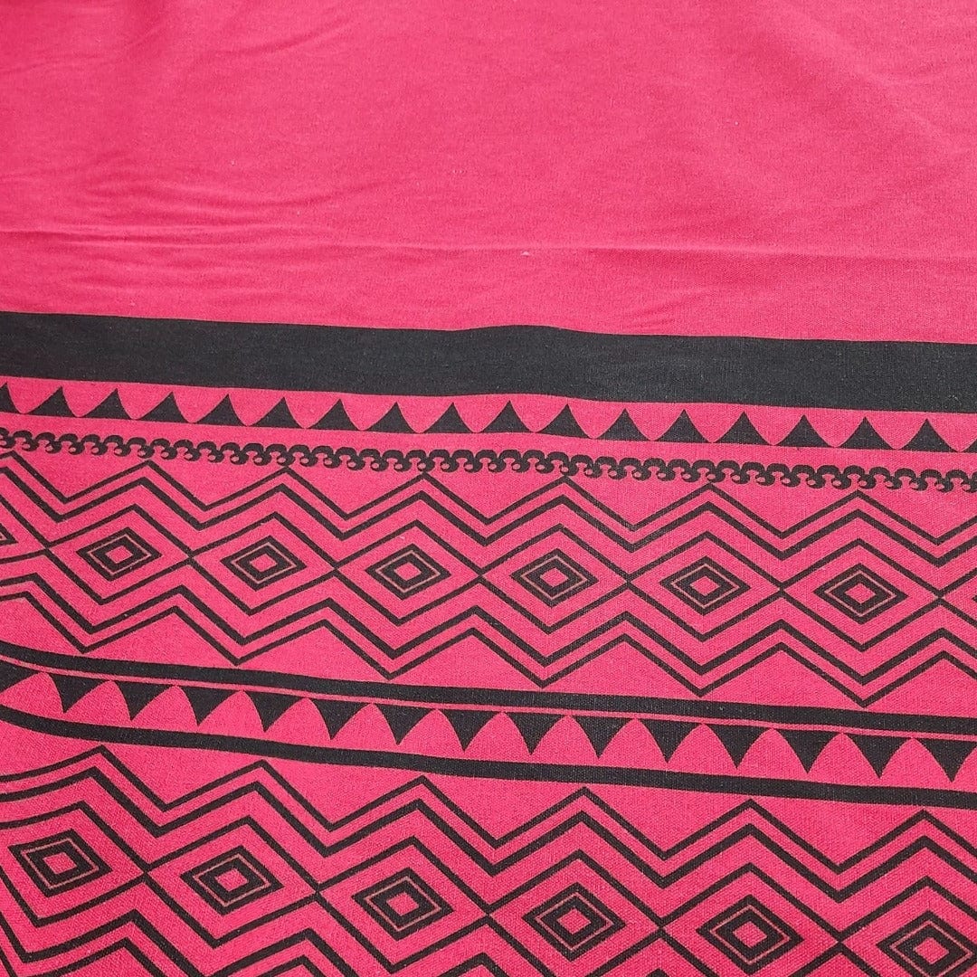 XHOSA FABRIC Dress Fabrics Printed Xhosa Fabric Dsn 4 150 cm Red (7589293883481)