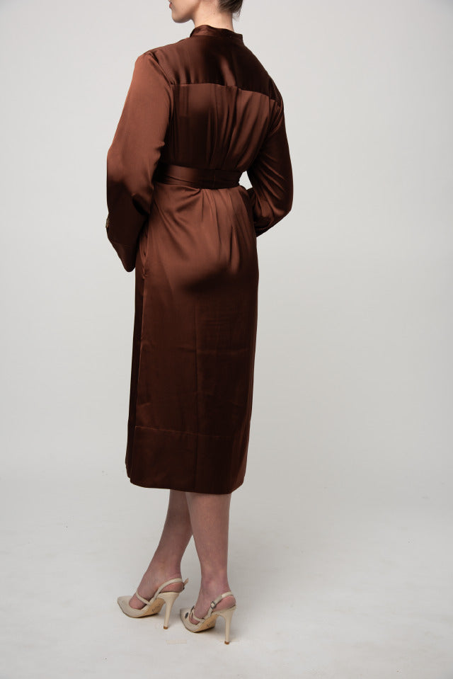 Polo Women Charlotte Belted Dress Chocolate