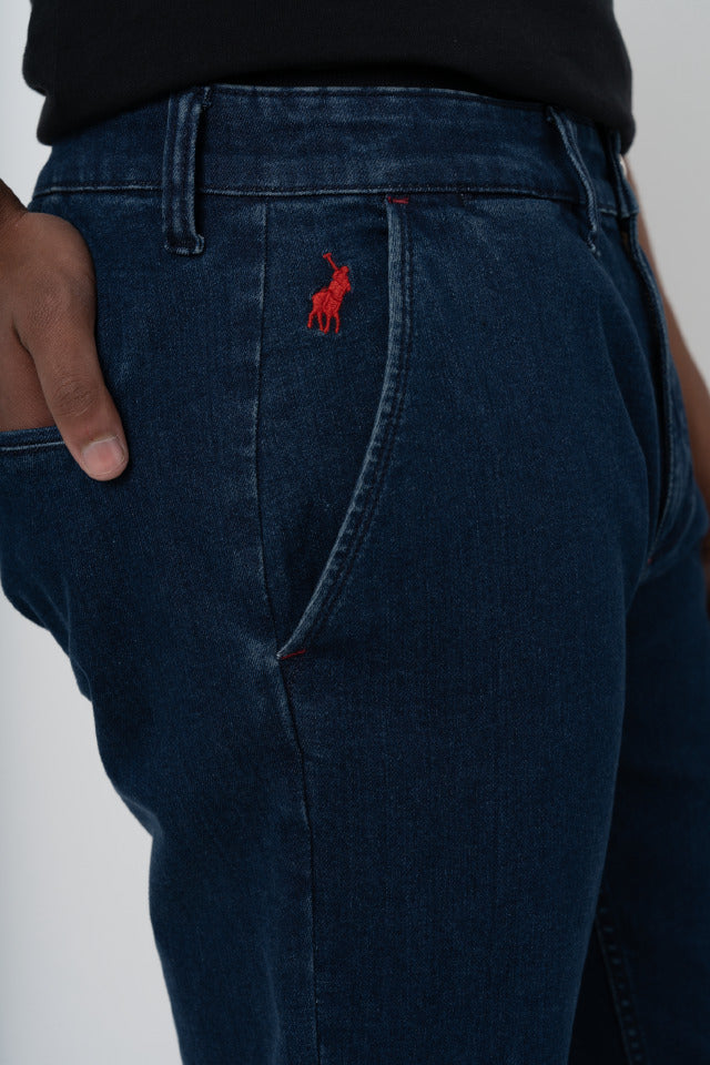 Polo Men's Quarter Slant Jeans Dark Wash