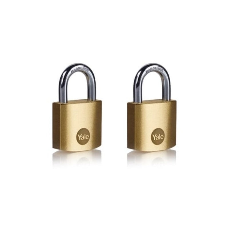 YALE padlocks Yale 30mm Brass Padlock PK2 Y110B/30/115/2 (7298935291993)