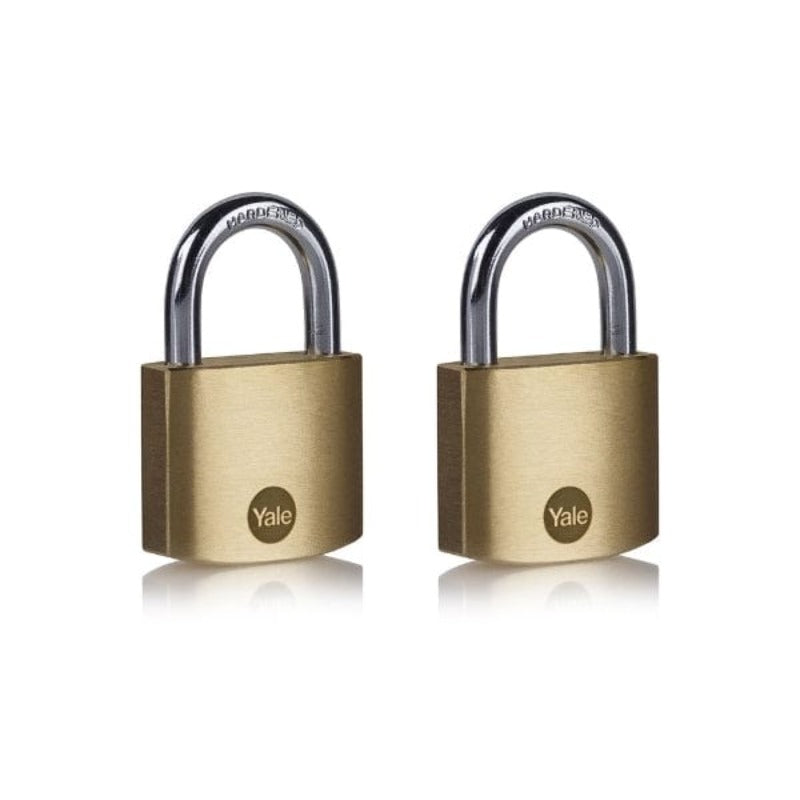 YALE padlocks Yale 40mm Brass Padlock PK2 Y110B/40/122/2 (7298932637785)