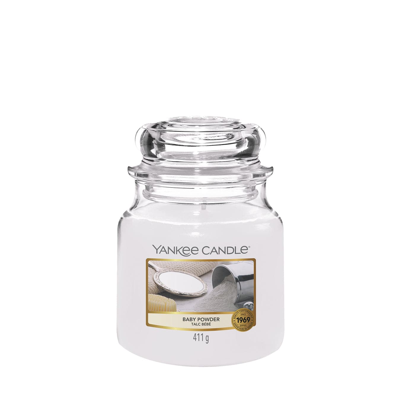 Yankee Candle Candle Yankee Candle Medium Jar Baby Powder Classic 411g (7467853119577)