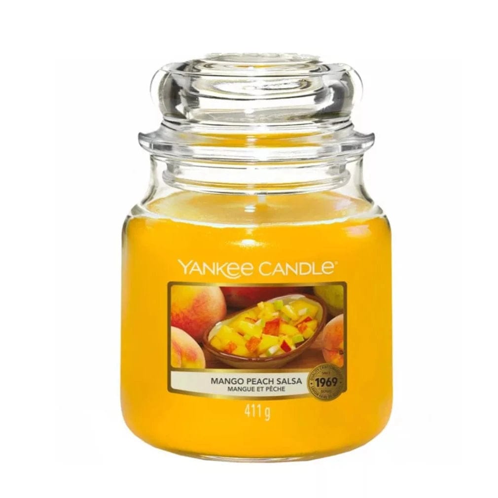 Yankee Candle Candle Yankee Candle Medium Jar Classic Mango Peach Salsa  411g (6901677588569)