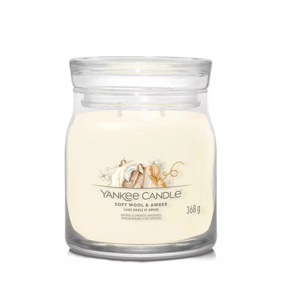 Yankee Candle Candle Yankee Candle Signature Medium Jar Soft Wool & Amber 368g (7808538738777)