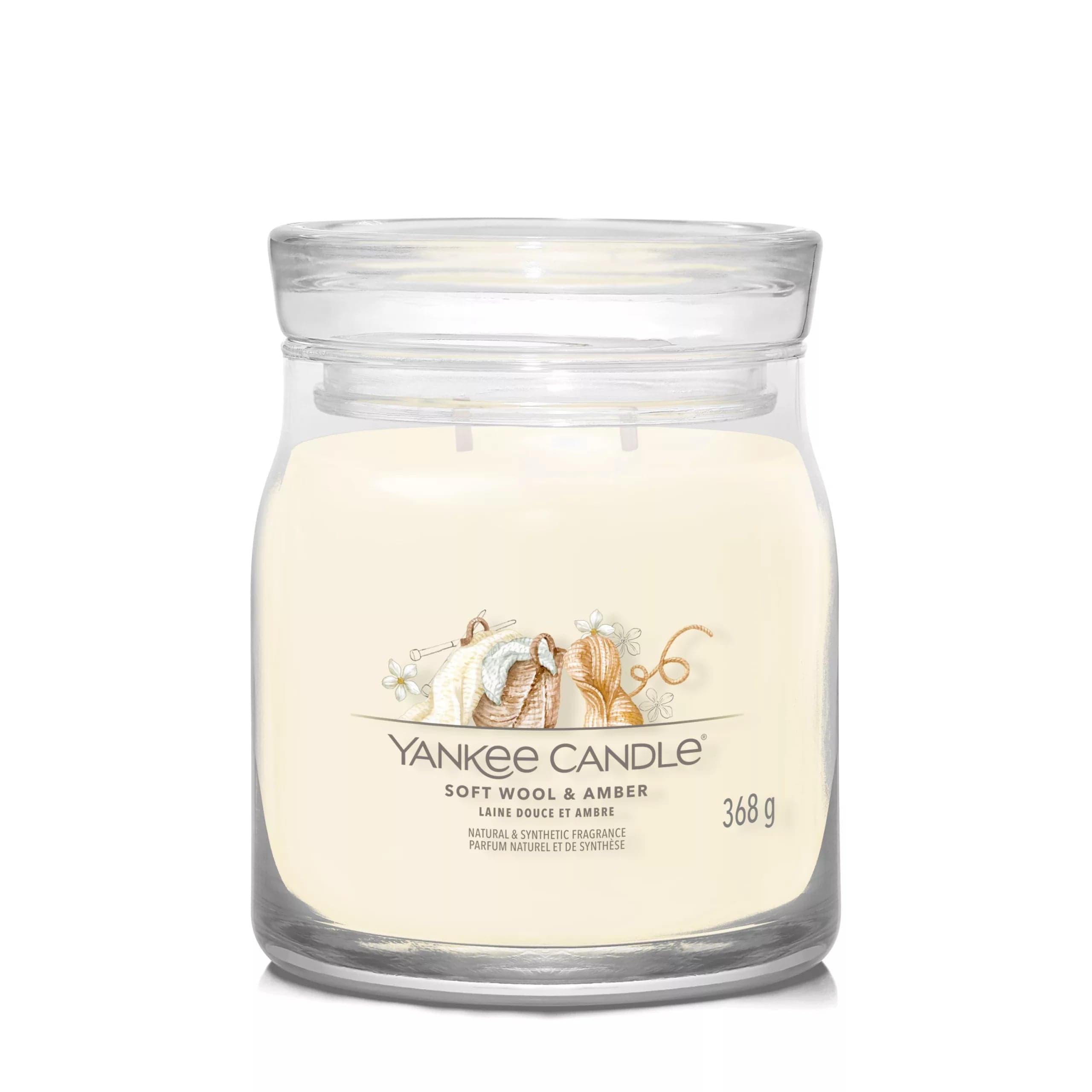 Yankee Candle Candle Yankee Candle Signature Medium Jar Soft Wool & Amber 368g (7808538738777)