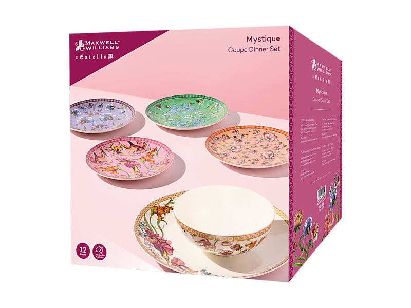 Maxwell & Williams Estelle Michaelides Mystique Coupe Dinner Set 12 Piece YD0210