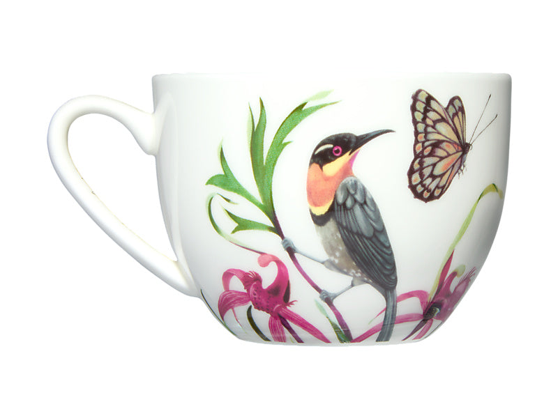 Maxwell & Williams Eloise Short Lyric Cup & Saucer Spinebill Honeyeater 240ml YD0216