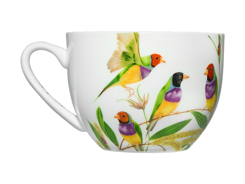 Maxwell & Williams Eloise Short Lyric Cup & Saucer Gouldian Finch 240ml YD0217
