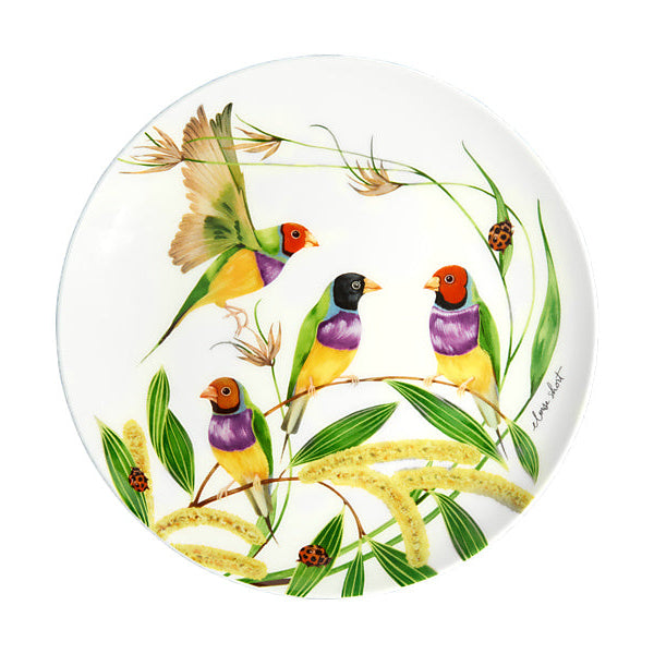 Maxwell & Williams Eloise Short Lyric Plate Gouldian Finch 20cm YD0231