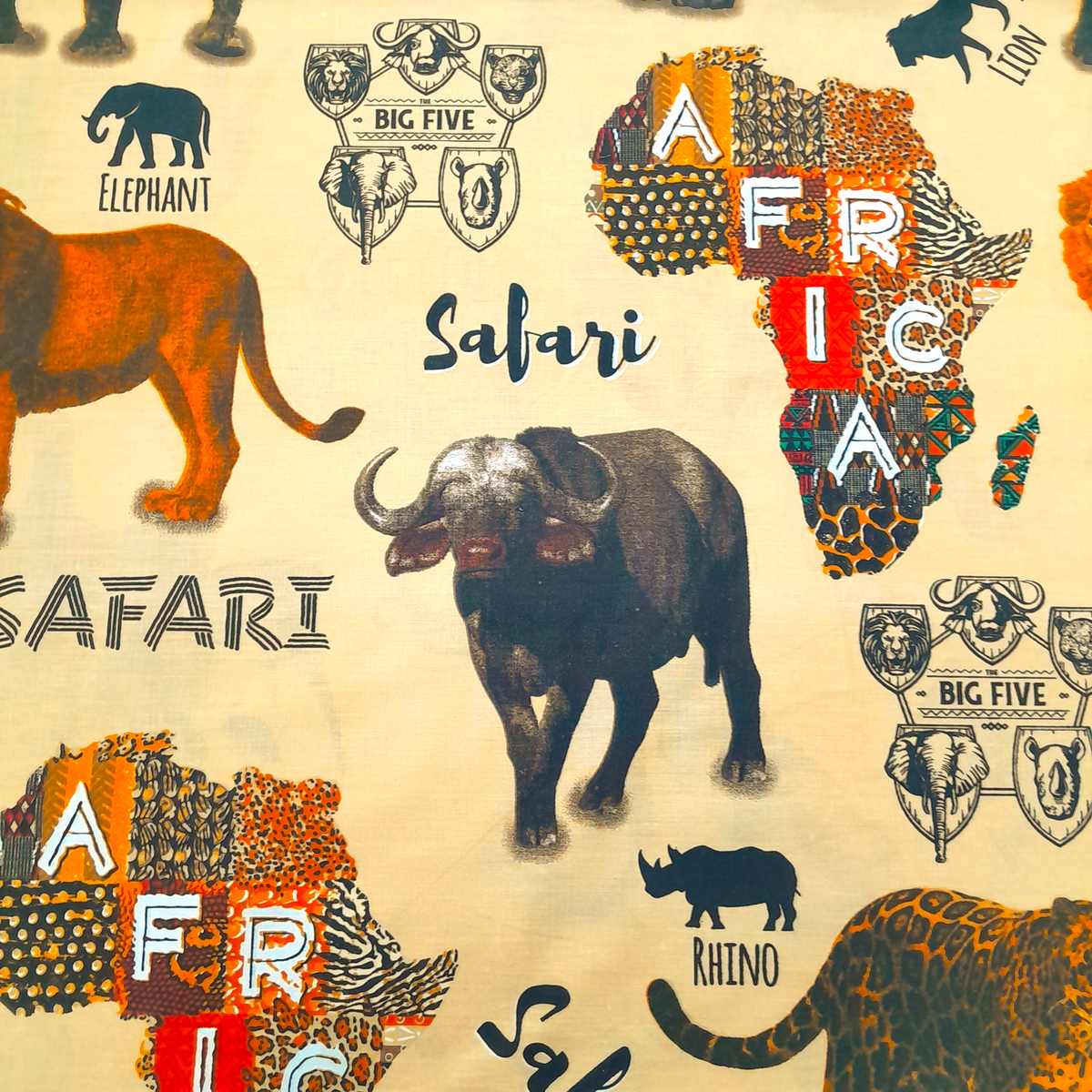 100 % Printed Cotton Big 5 240 cm