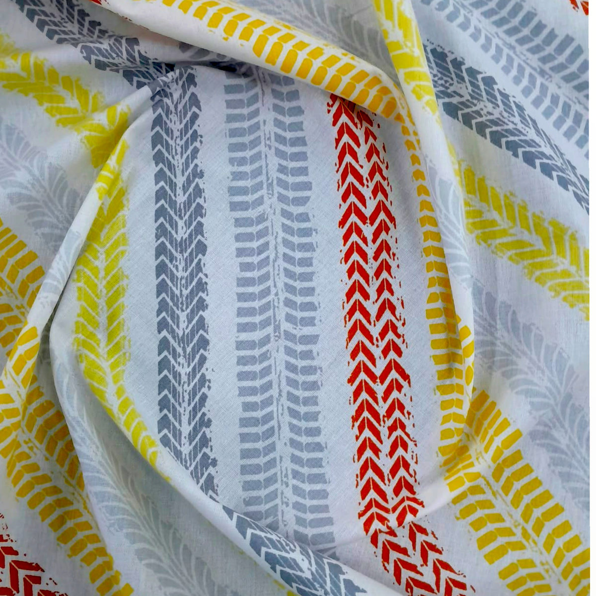 Fabric Printed 100% Cotton Percale Sheeting Monochrome Patterns 240 cm.