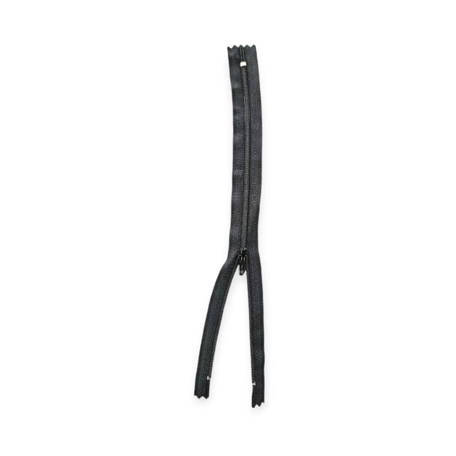 YKK ZIPS HABBY 15cm / Black YKK Nylon Zip Black (7787923341401)