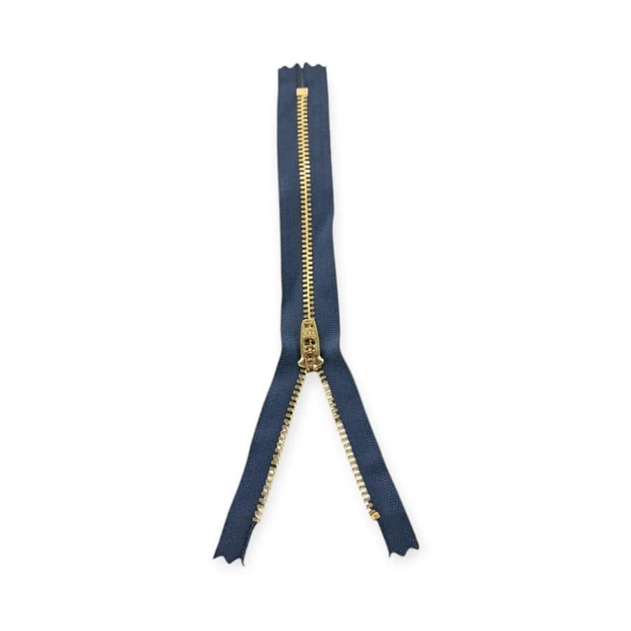 YKK ZIPS Habby 20cm YKK Metal Gold C/END Navy (7813686722649)
