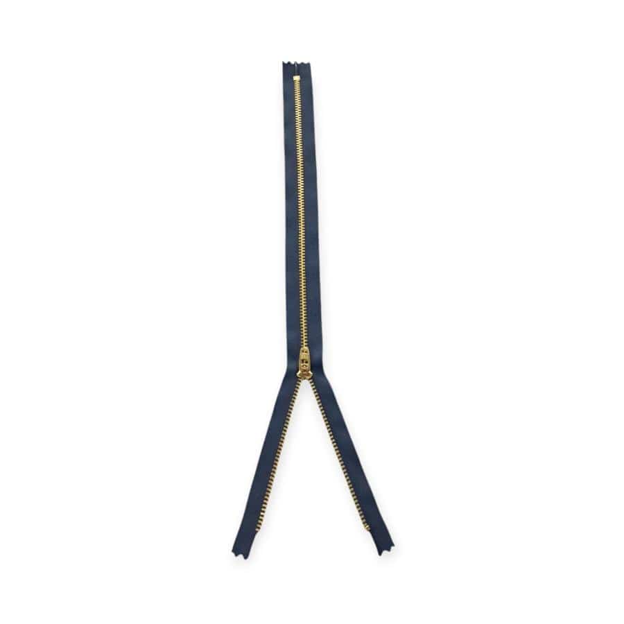 YKK ZIPS Habby 35cm YKK Metal Gold C/END Navy (7813686722649)