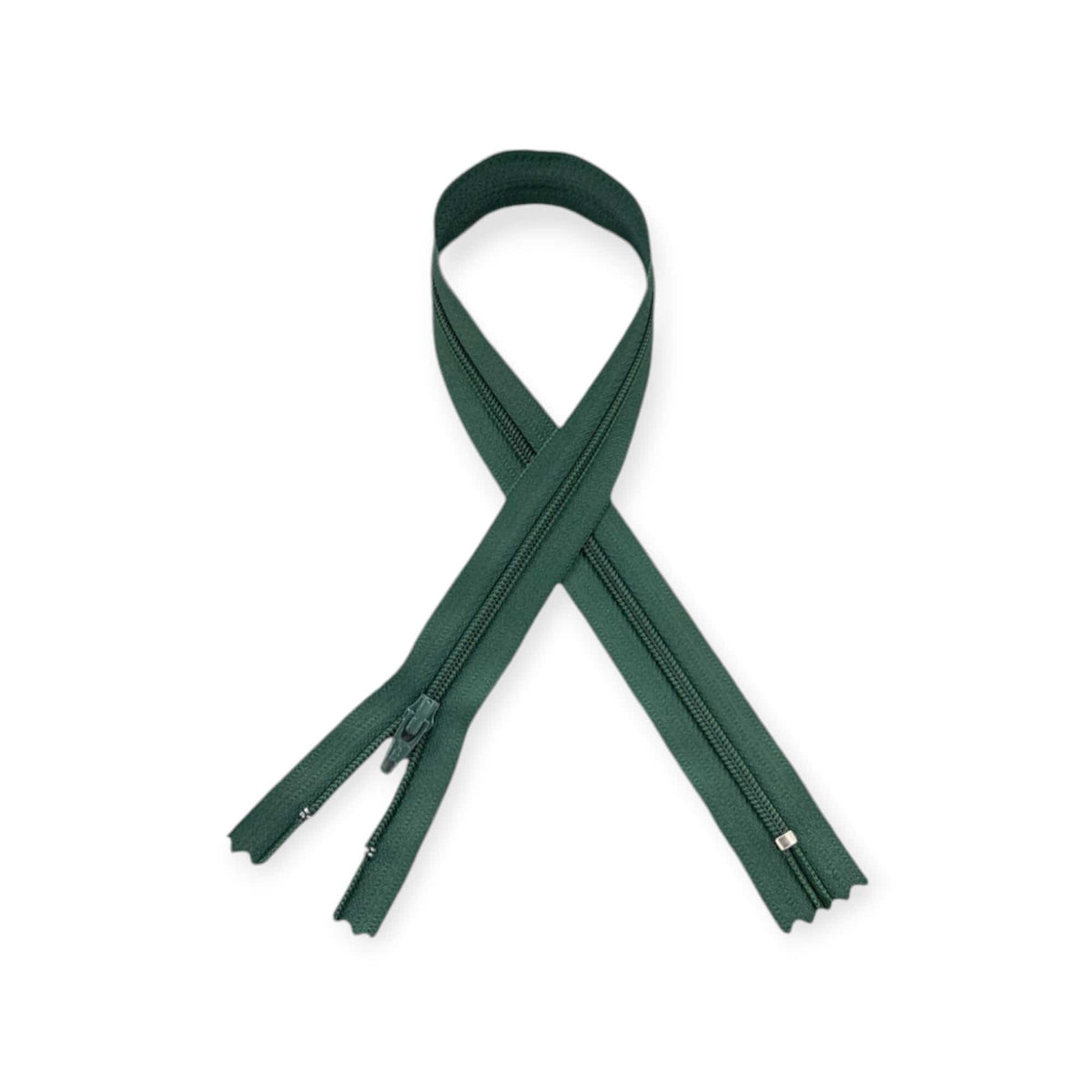 YKK ZIPS HABBY 40cm YKK Nylon Zip Bottle Green (7822483751001)