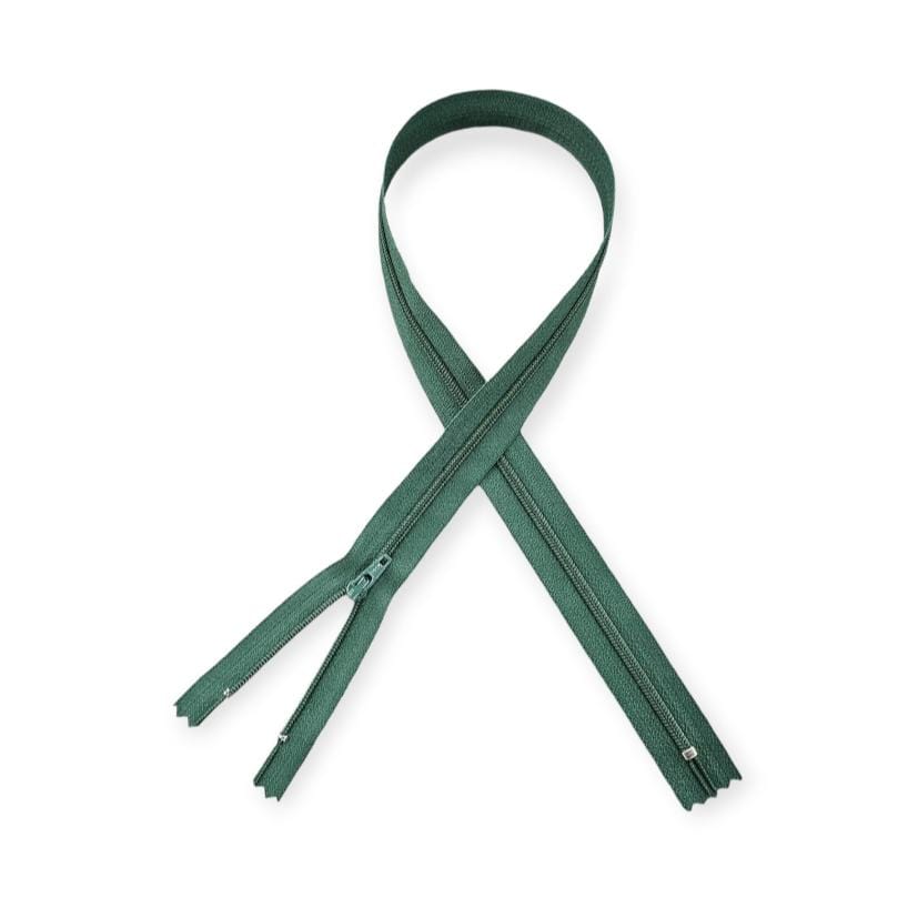 YKK ZIPS ZIP 55cm / Bottle Green YKK Nylon Zip Bottle Green (7782976389209)
